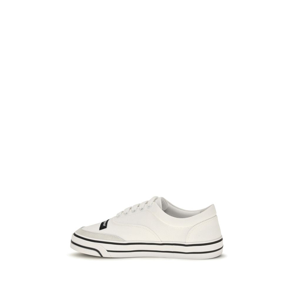 Dolce & Gabbana Weiße Low-Top-Sneaker aus Baumwolle