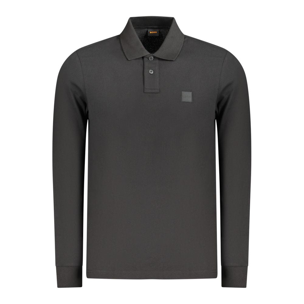 Hugo Boss Schwarzes Herren-Poloshirt aus Baumwolle