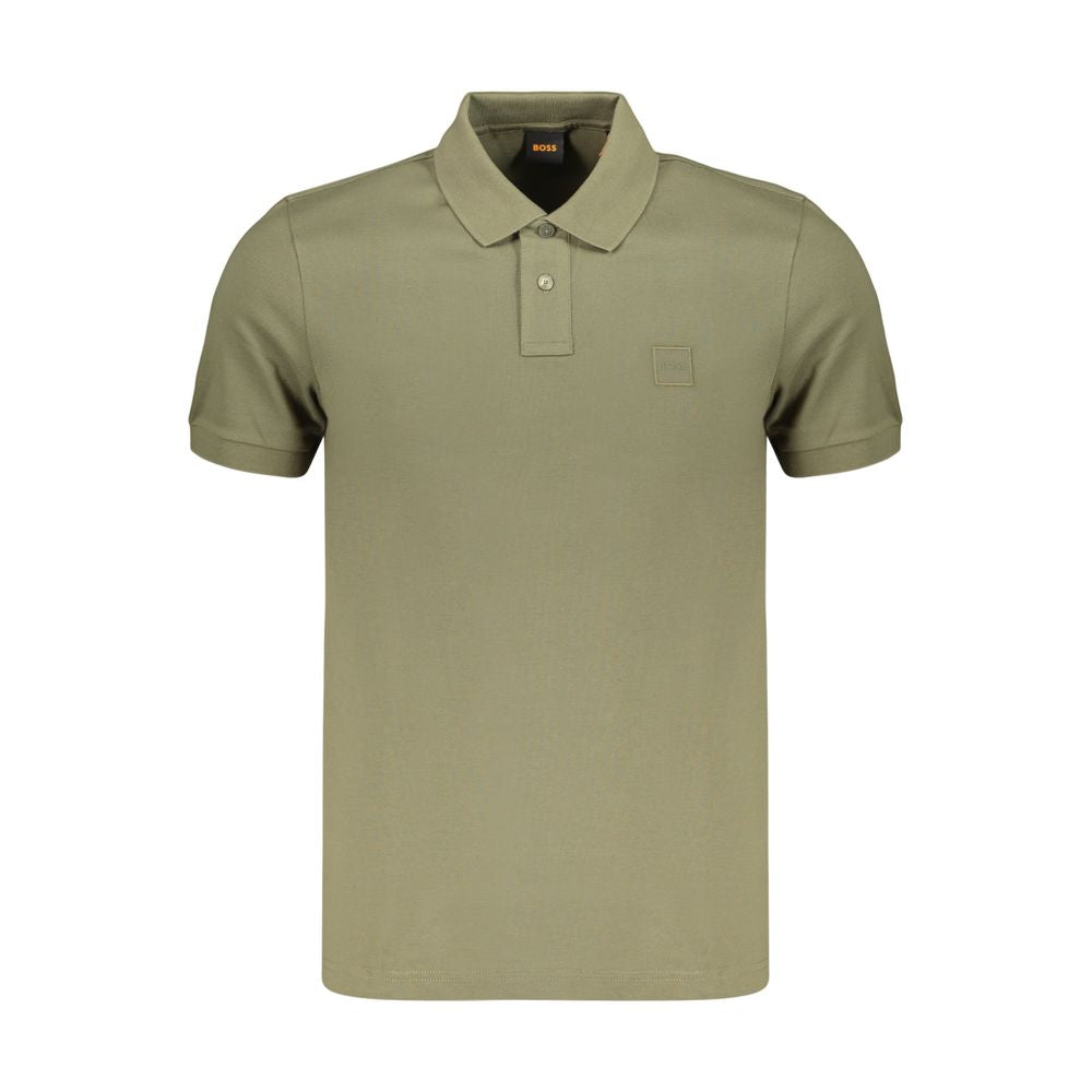 Hugo Boss Grünes Herren-Poloshirt aus Baumwolle