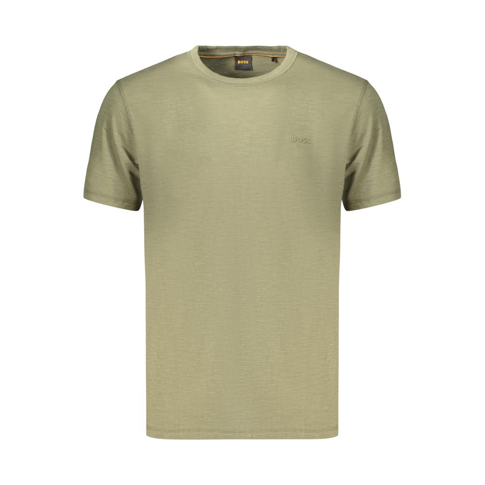 Hugo Boss Grünes Baumwoll-T-Shirt für Herren