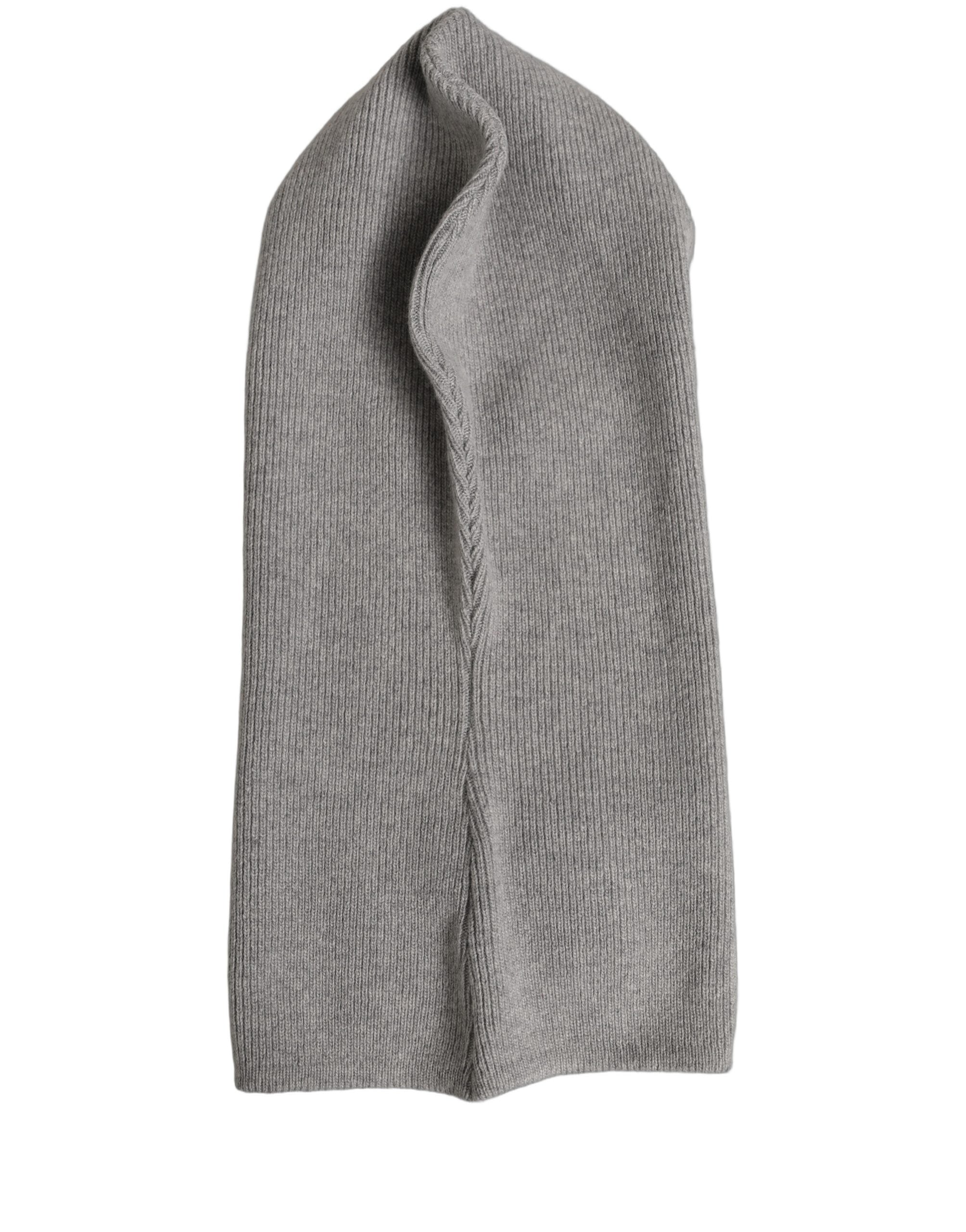 Dolce & Gabbana Herren Grau Rippstrick Sturmhaube One Size Mütze