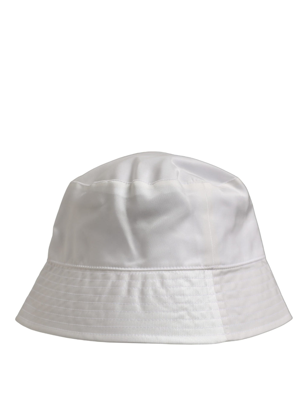 Dolce & Gabbana Herren Weißer Nylon Fischerhut mit breiter Krempe