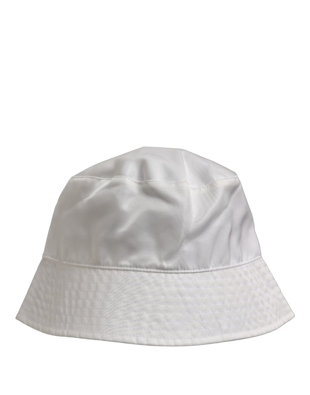 Dolce & Gabbana Herren Weißer Nylon Fischerhut mit breiter Krempe