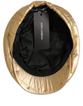 Dolce & Gabbana Herren Goldfarbene, breit gesteppte Newsboy Capello Mütze