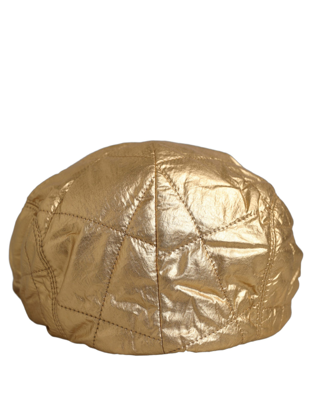 Dolce & Gabbana Herren Goldfarbene, breit gesteppte Newsboy Capello Mütze