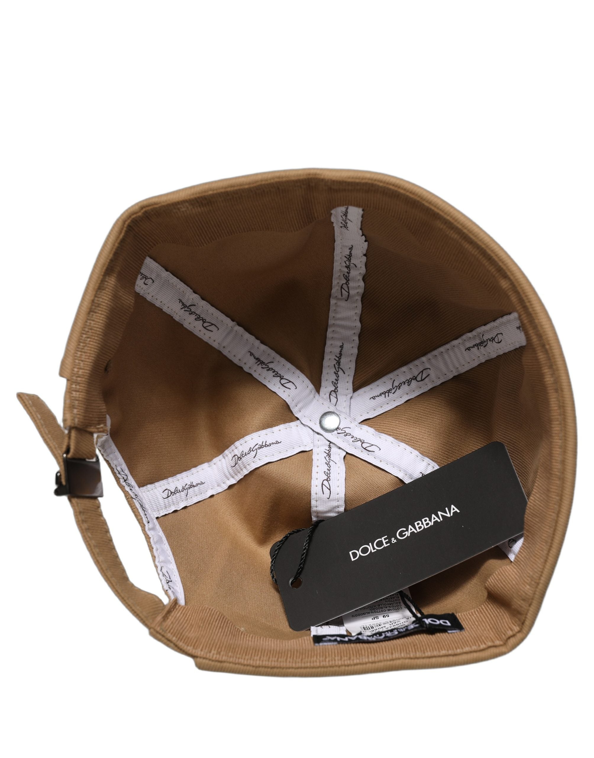 Dolce & Gabbana Herren Khaki Baumwoll Docker Capello Hut ohne Krempe