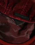 Dolce & Gabbana Herren Dunkelroter Baumwoll-Newsboy-Capello-Cabbie-Hut