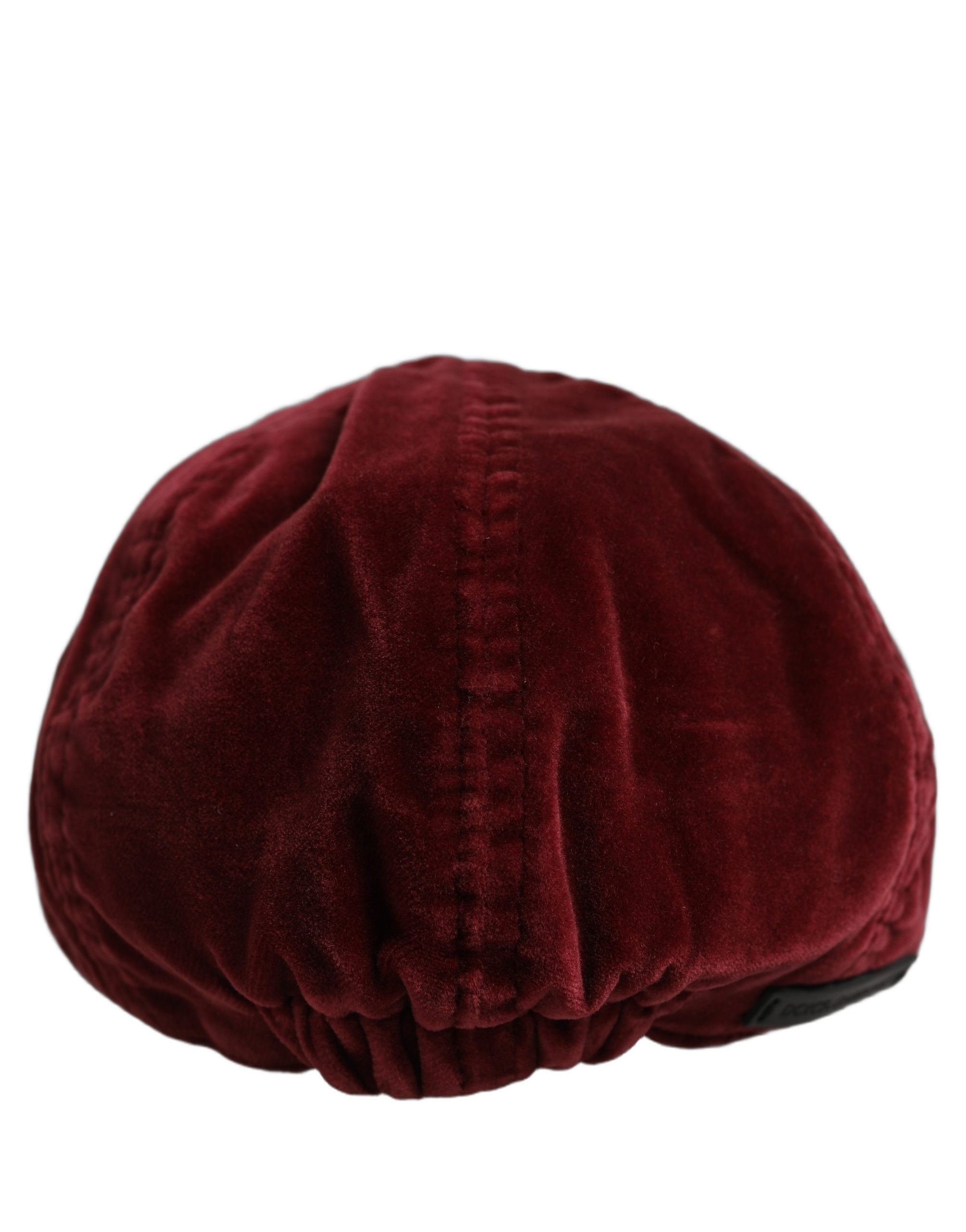 Dolce & Gabbana Herren Dunkelroter Baumwoll-Newsboy-Capello-Cabbie-Hut