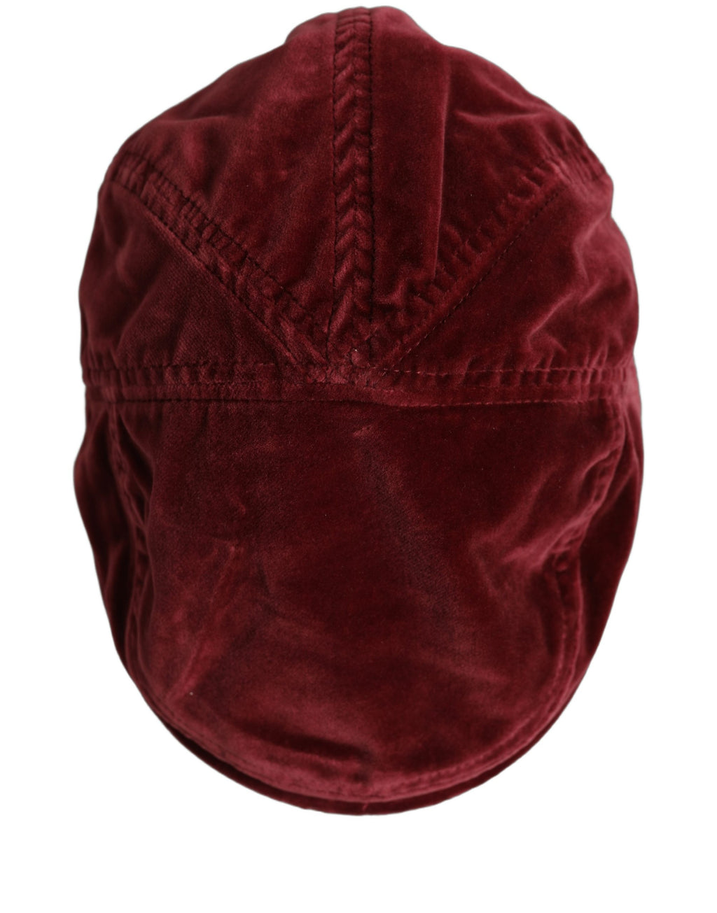 Dolce & Gabbana Herren Dunkelroter Baumwoll-Newsboy-Capello-Cabbie-Hut