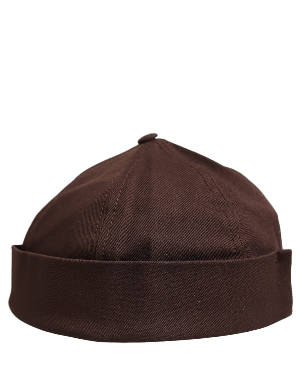 Dolce & Gabbana Herren Braune Baumwoll Docker Capello Krempenlose Mütze