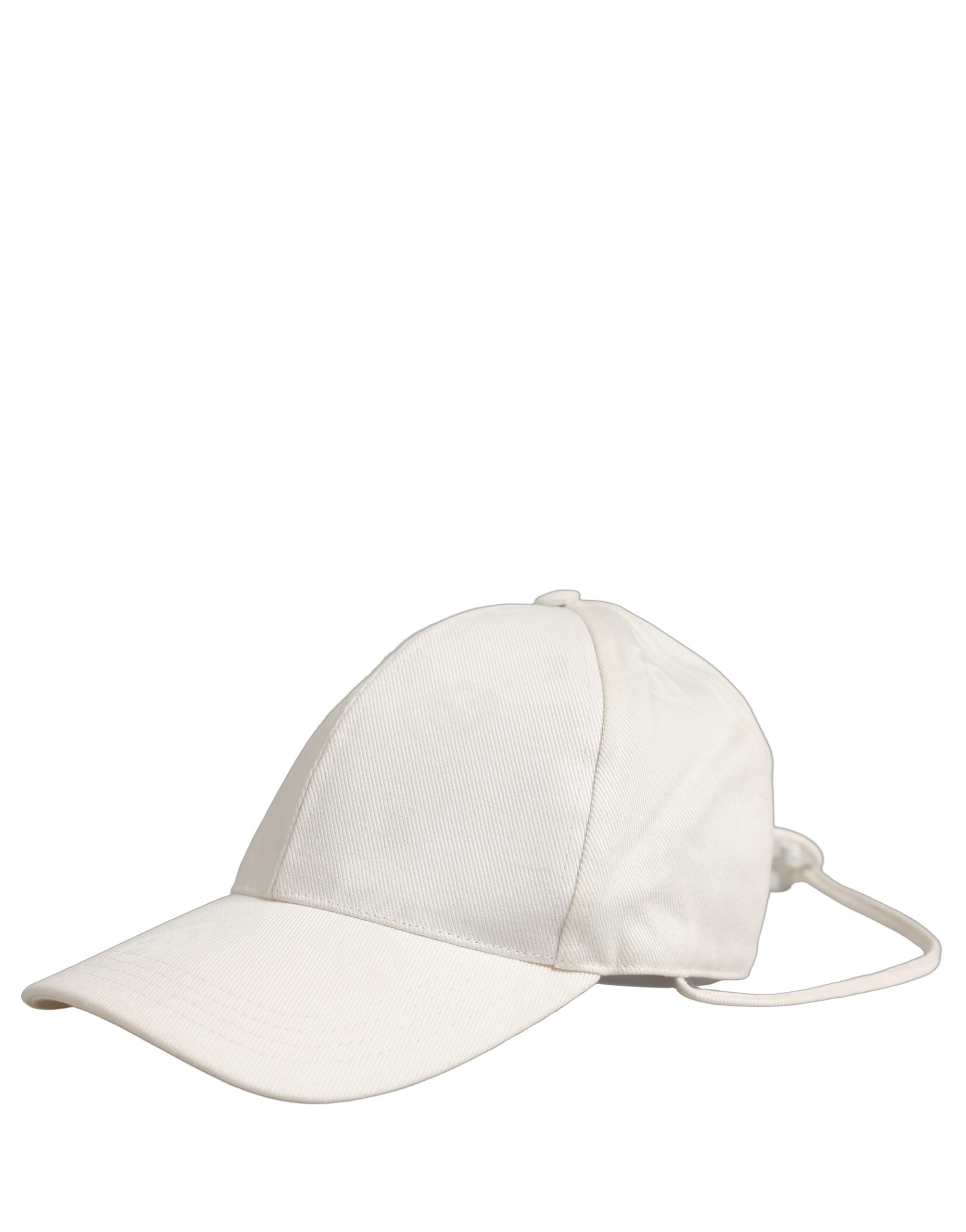 Dolce & Gabbana Herren Baseballkappe aus weißer Baumwolle mit Stretch-Anteil