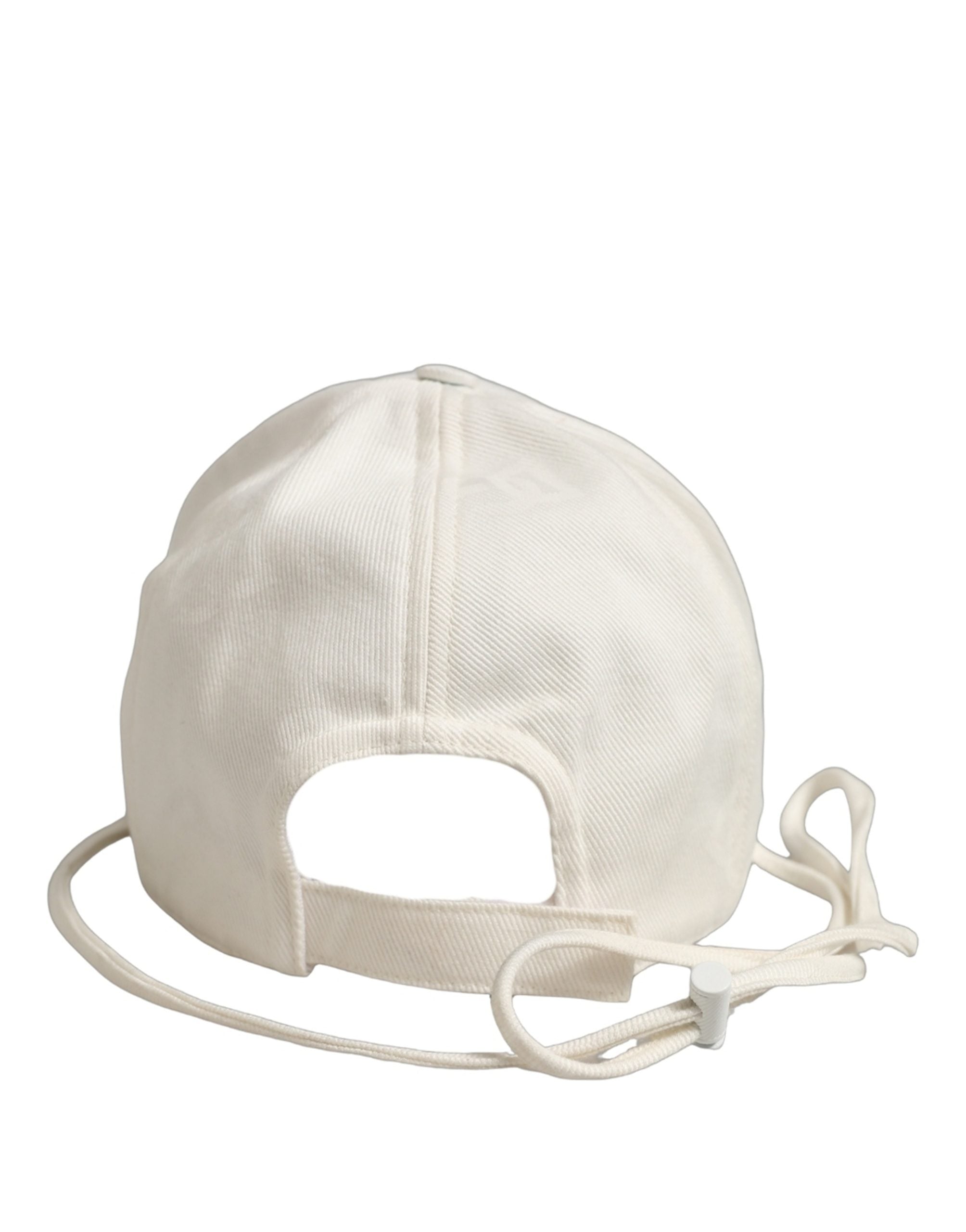Dolce & Gabbana Herren Baseballkappe aus weißer Baumwolle mit Stretch-Anteil