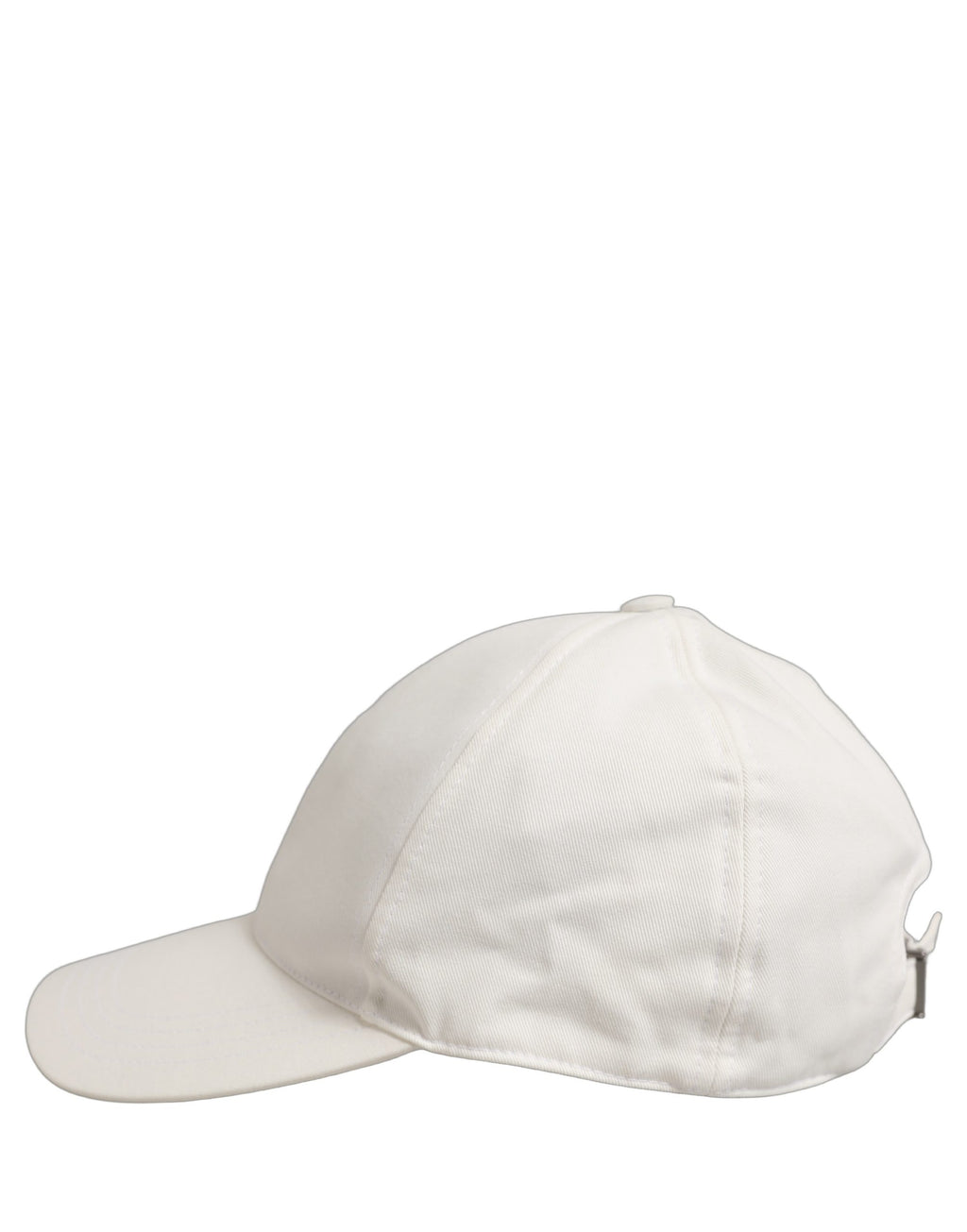 Dolce & Gabbana Herren Baseballkappe aus weißer Baumwolle, 6-Bahnen-Design