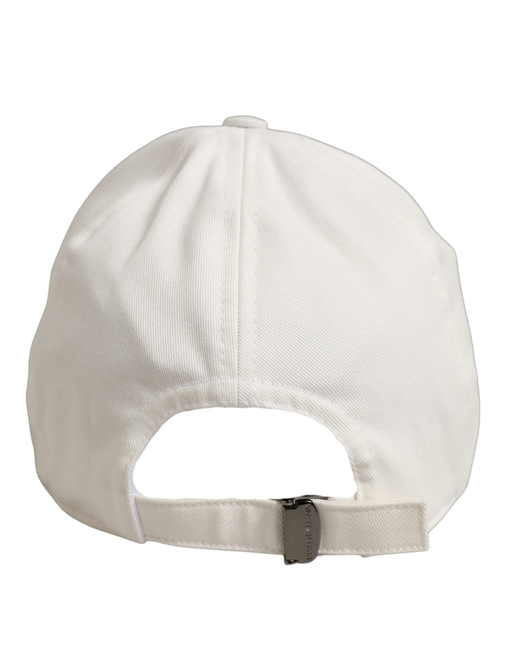 Dolce & Gabbana Herren Baseballkappe aus weißer Baumwolle, 6-Bahnen-Design
