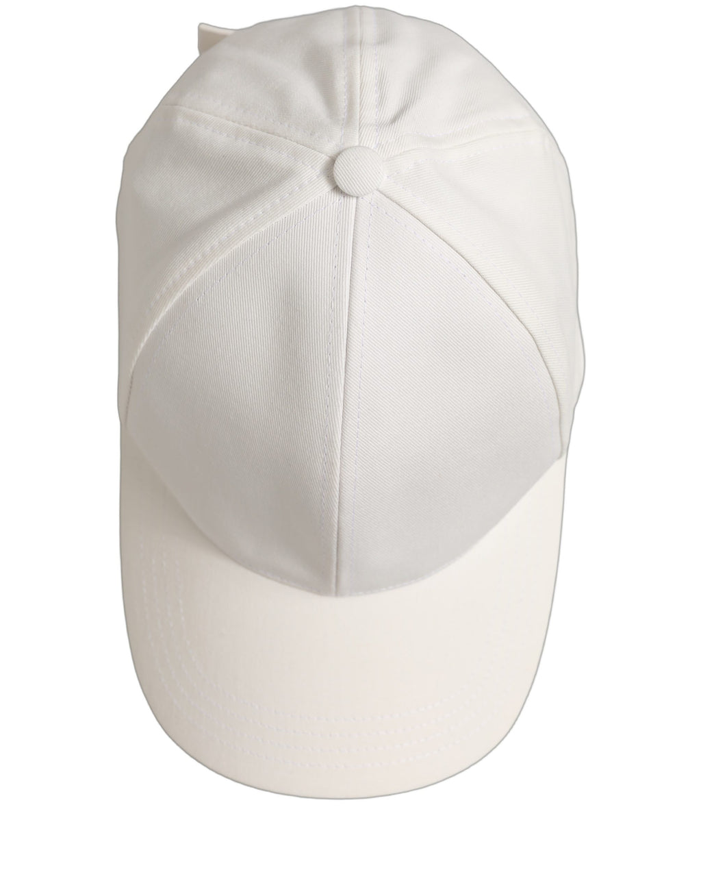 Dolce & Gabbana Herren Baseballkappe aus weißer Baumwolle, 6-Bahnen-Design