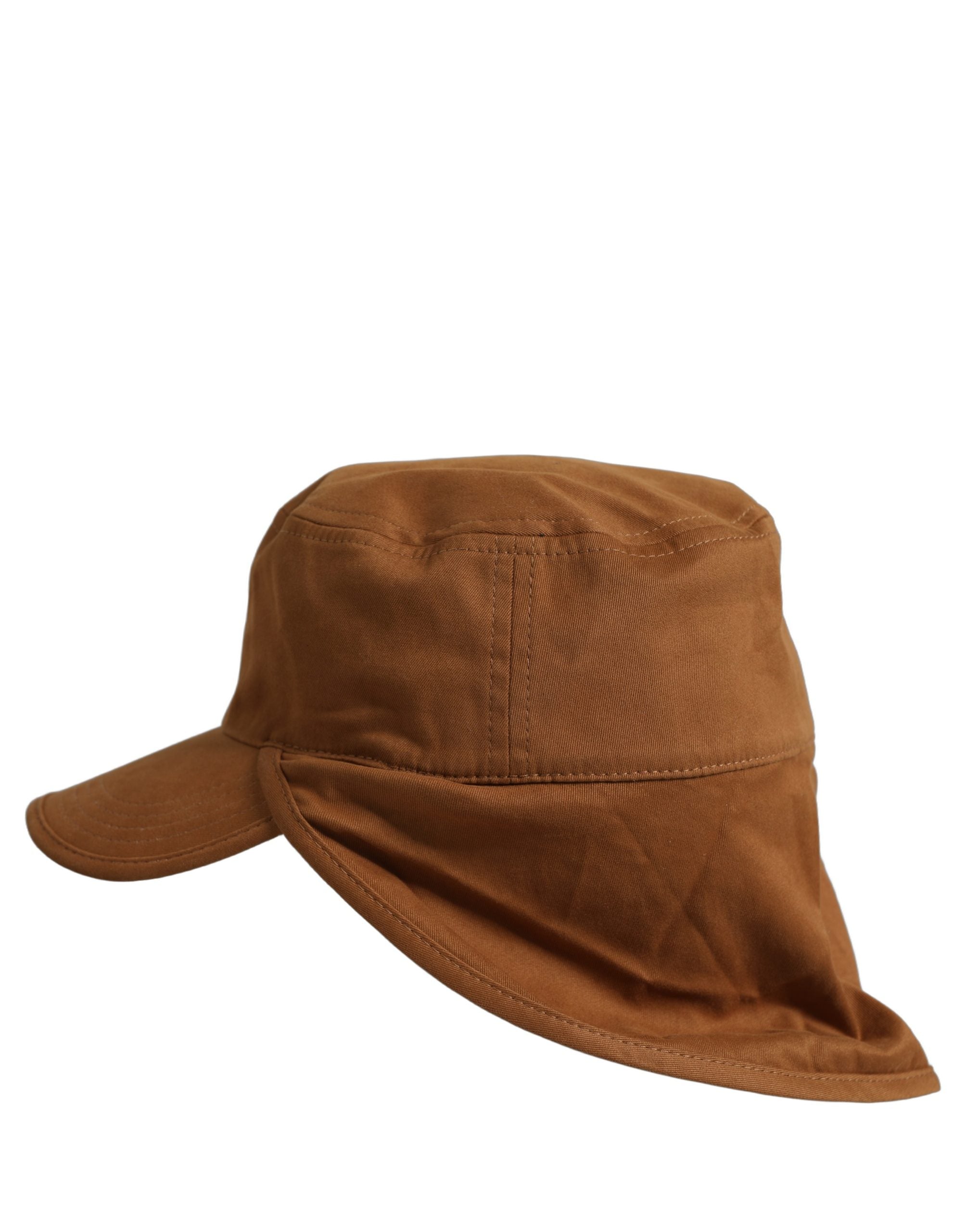 Dolce & Gabbana Herren Baseballcap aus Baumwolle in Braun mit doppeltem Schirm