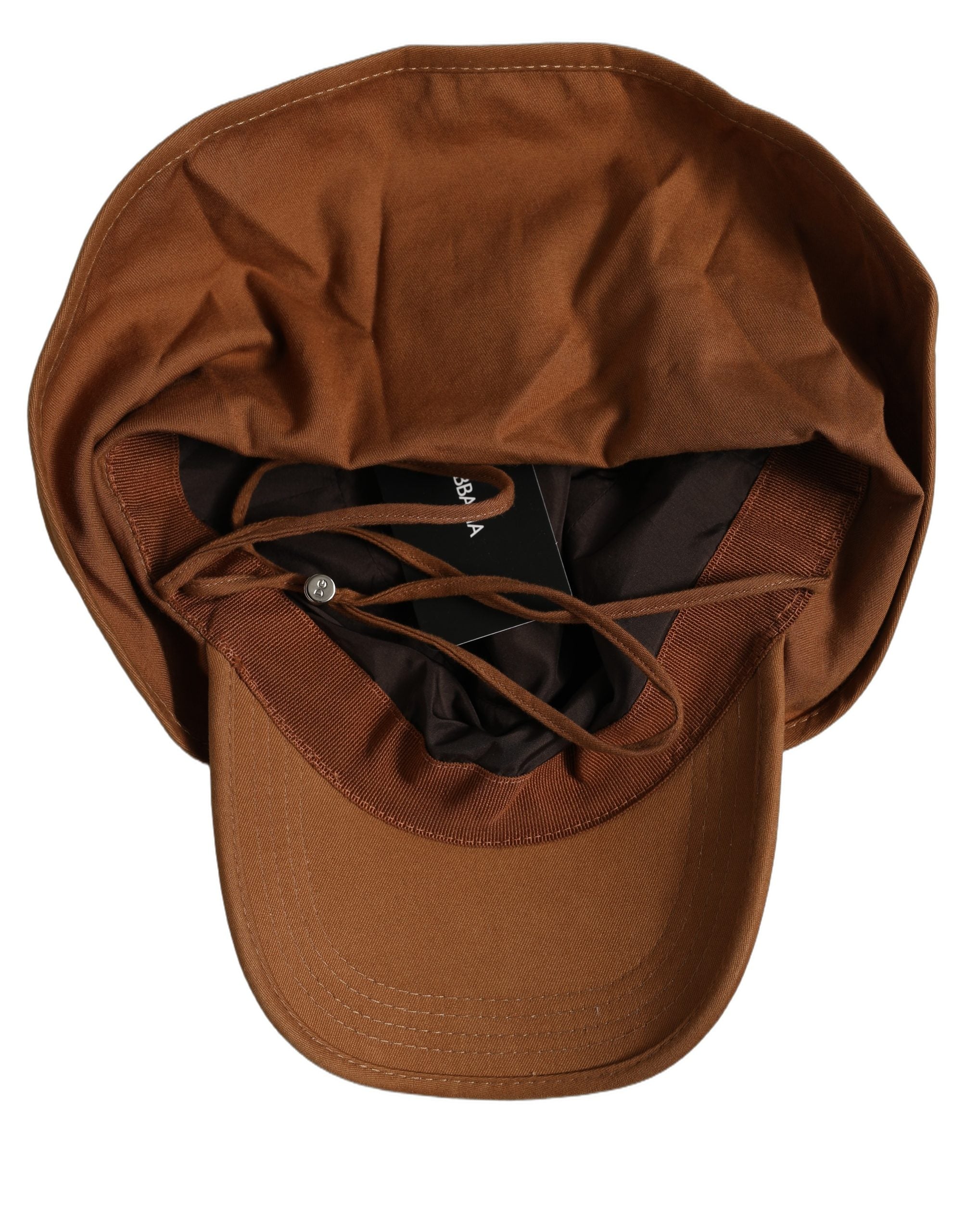 Dolce & Gabbana Herren Baseballcap aus Baumwolle in Braun mit doppeltem Schirm
