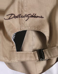 Dolce & Gabbana Herren Baseballkappe aus Baumwolle mit Stretchanteil in Beige