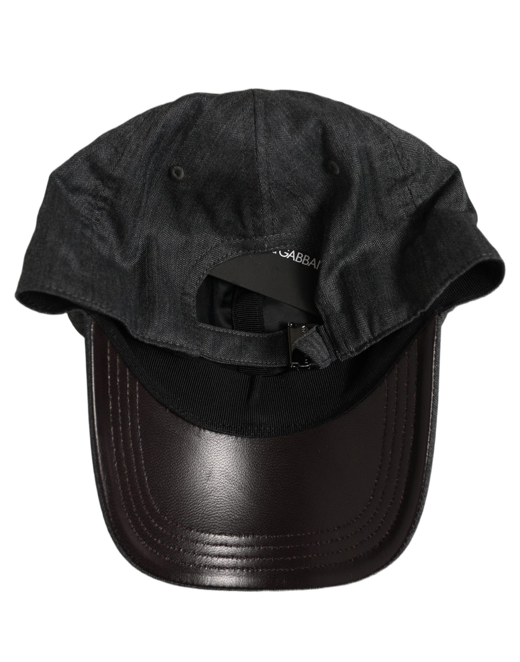 Dolce & Gabbana Herren Baseball Cap in Dunkelgrau mit Fischgrätmuster