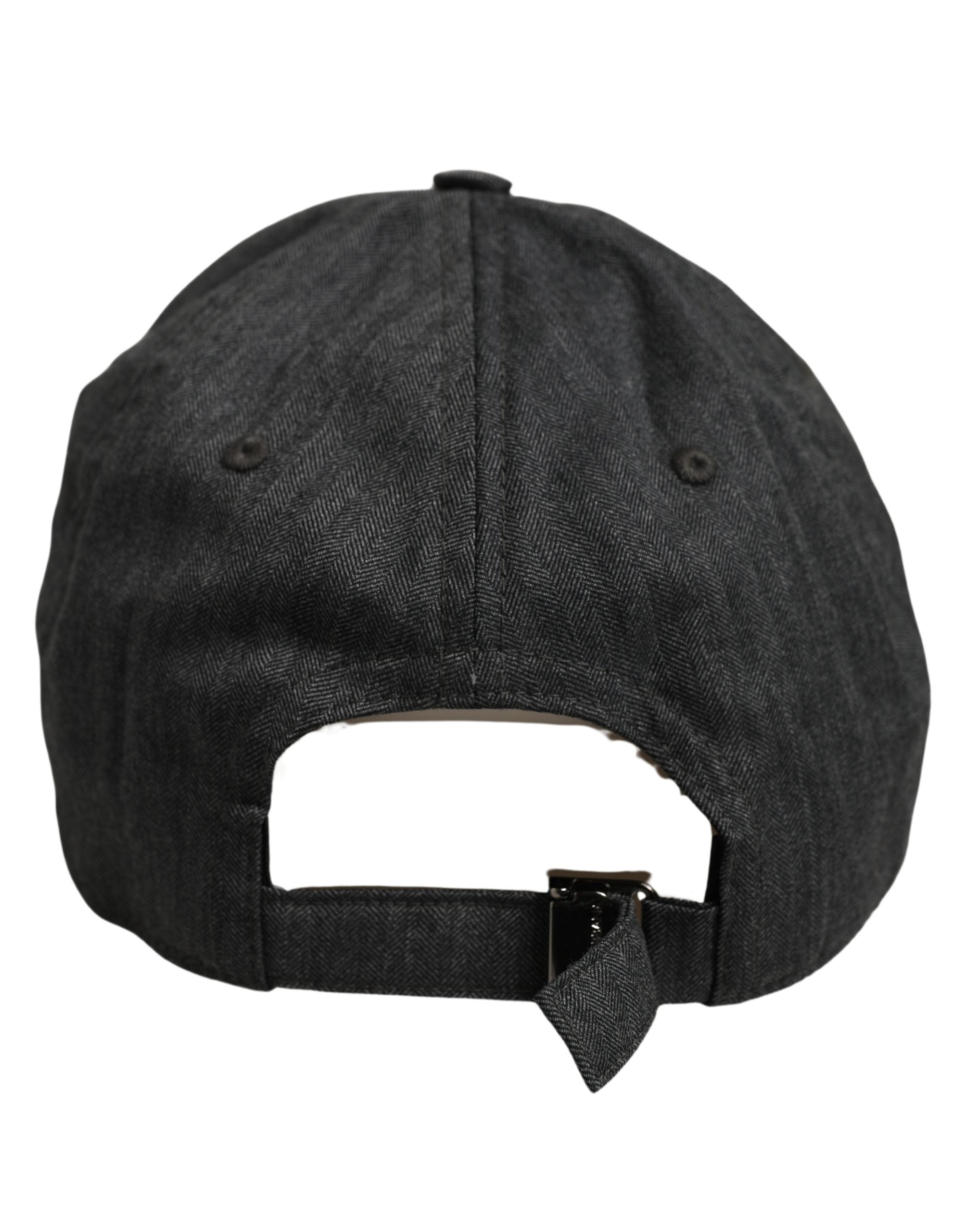 Dolce & Gabbana Herren Baseball Cap in Dunkelgrau mit Fischgrätmuster