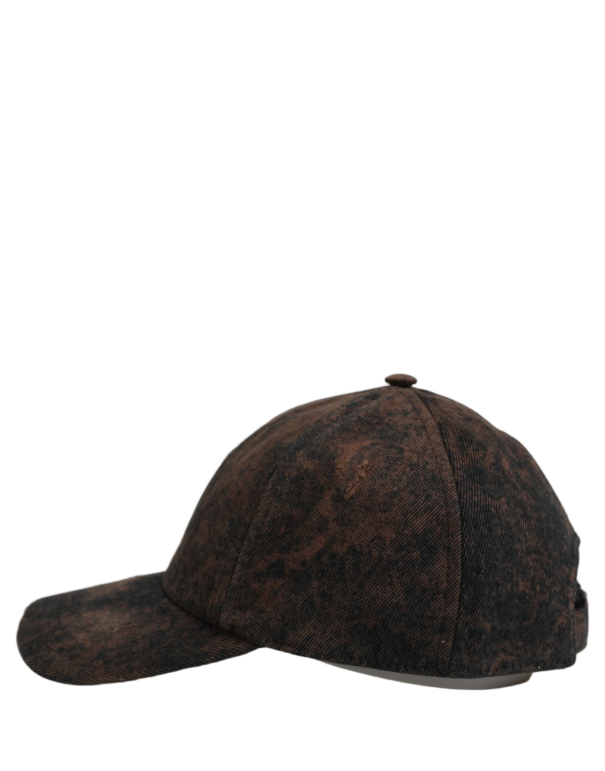 Dolce & Gabbana Herren Baseball Cap aus Baumwolle in Braun, Used-Look