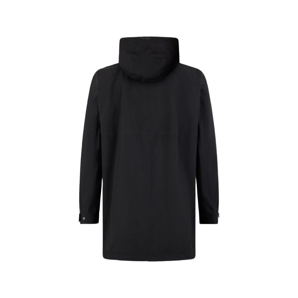 Herno Schwarzer Polyester-Mantel