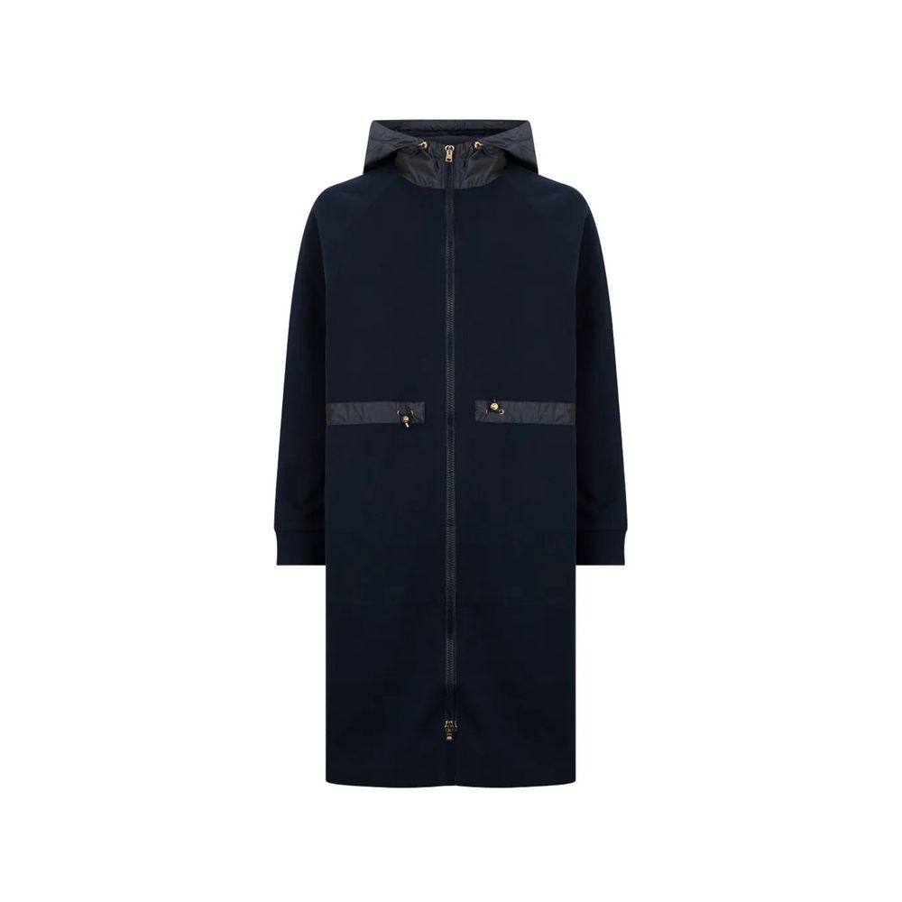 Herno Blauer Baumwollmantel