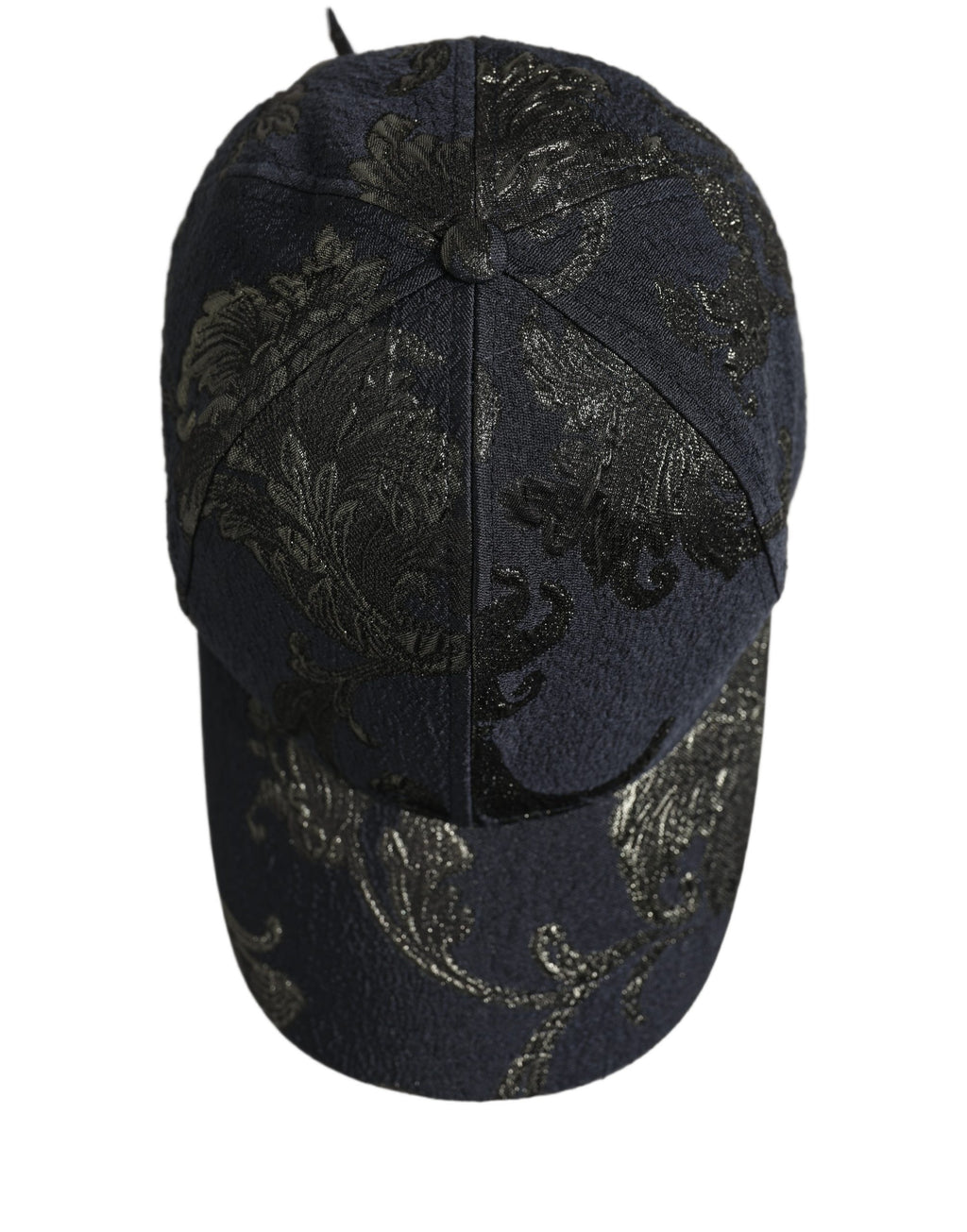 Dolce & Gabbana Herren Schwarze Barocco Blumen Baumwoll-Baseballkappe