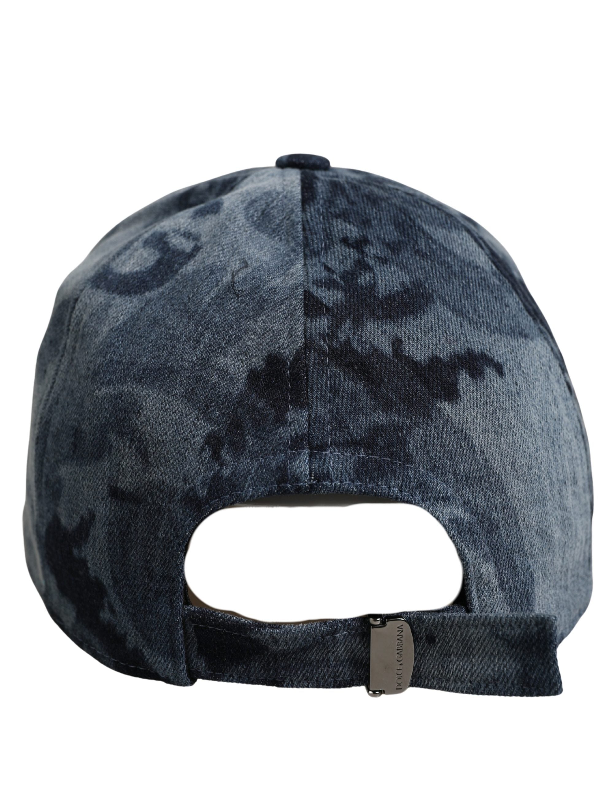Dolce & Gabbana Herren Baseballcap aus Baumwolle in Blau mit Allover-Logo