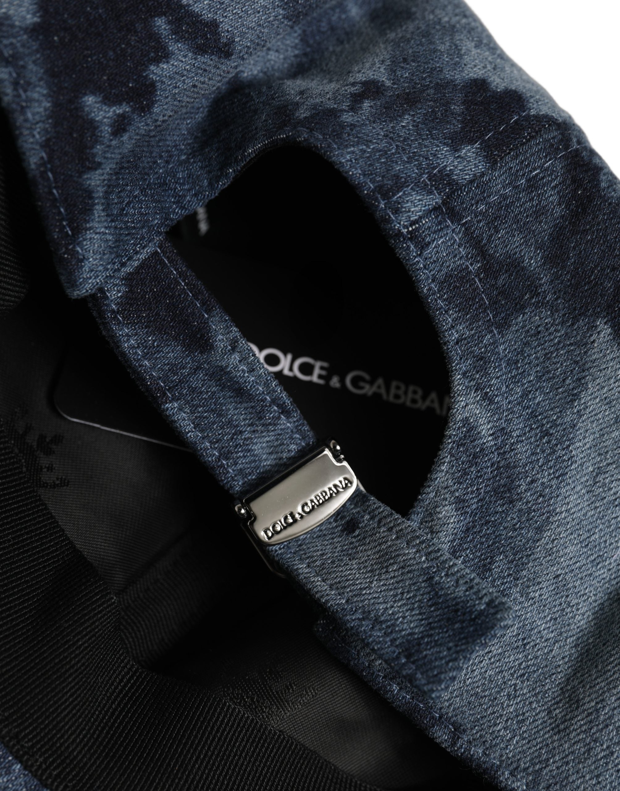 Dolce & Gabbana Herren Baseballcap aus Baumwolle in Blau mit Allover-Logo