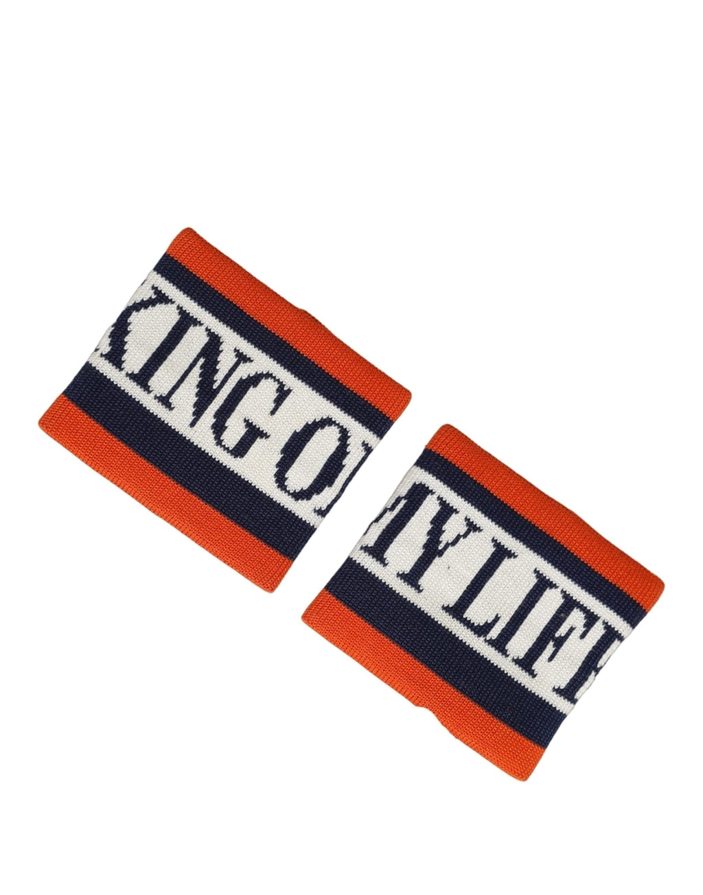 Dolce & Gabbana Set Multicolor Gestreiftes Baumwoll-Armband "King Of My Life"