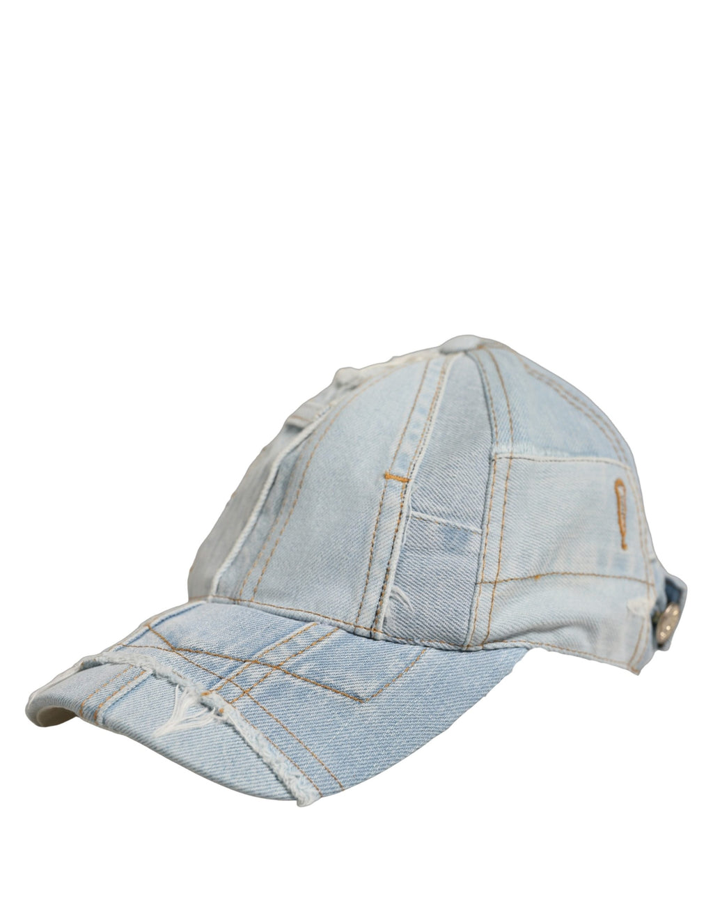 Dolce & Gabbana Herren Baseball Cap aus Baumwoll-Denim in Blau mit Patchwork-Design