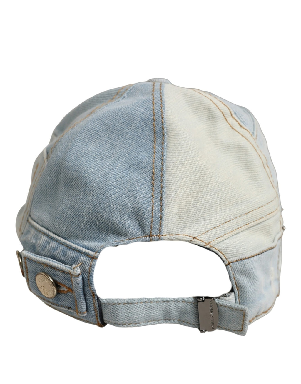 Dolce & Gabbana Herren Baseball Cap aus Baumwoll-Denim in Blau mit Patchwork-Design