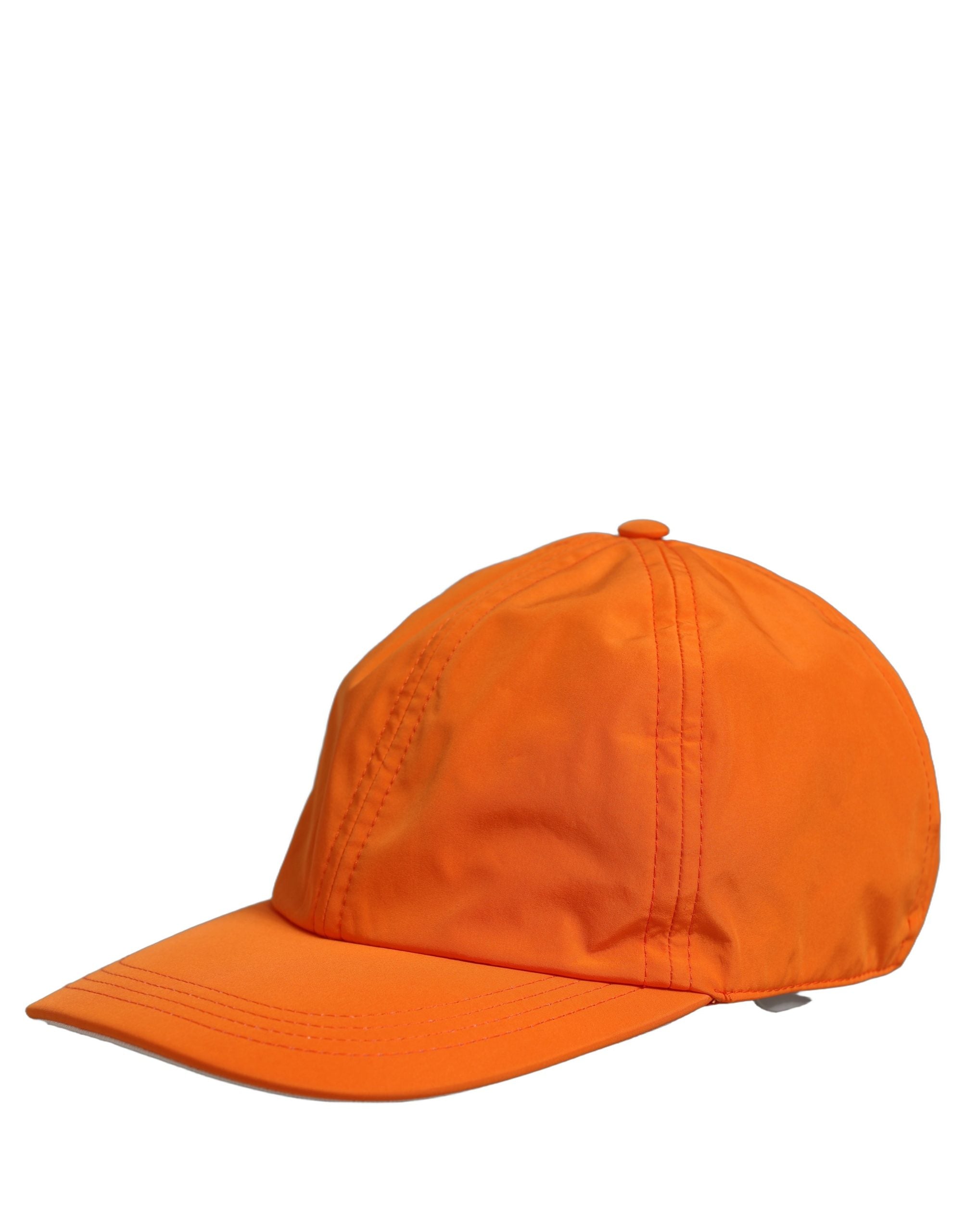 Dolce & Gabbana Herren Baseball Cap aus orangefarbenem Polyester, 6-Panel-Design