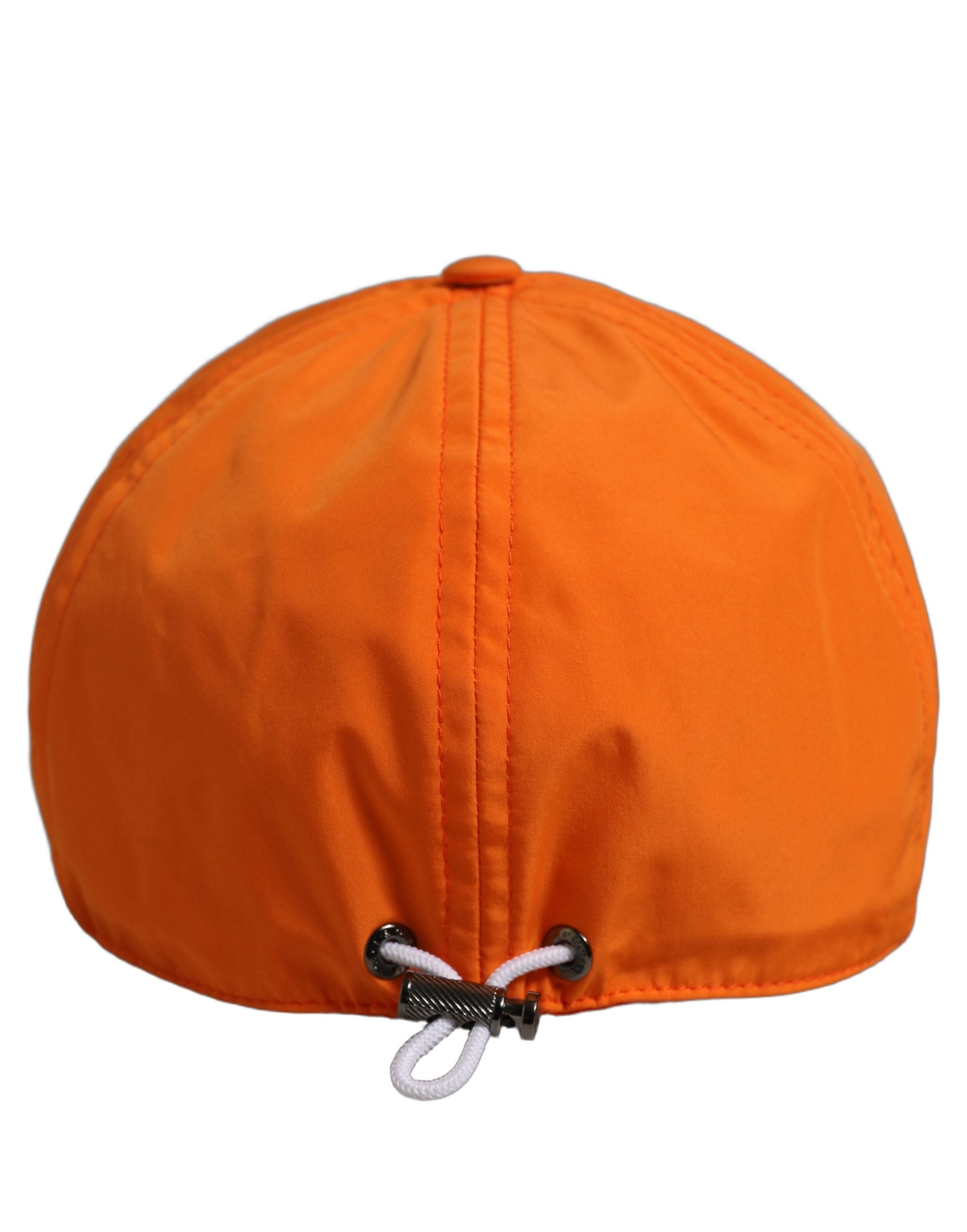 Dolce & Gabbana Herren Baseball Cap aus orangefarbenem Polyester, 6-Panel-Design