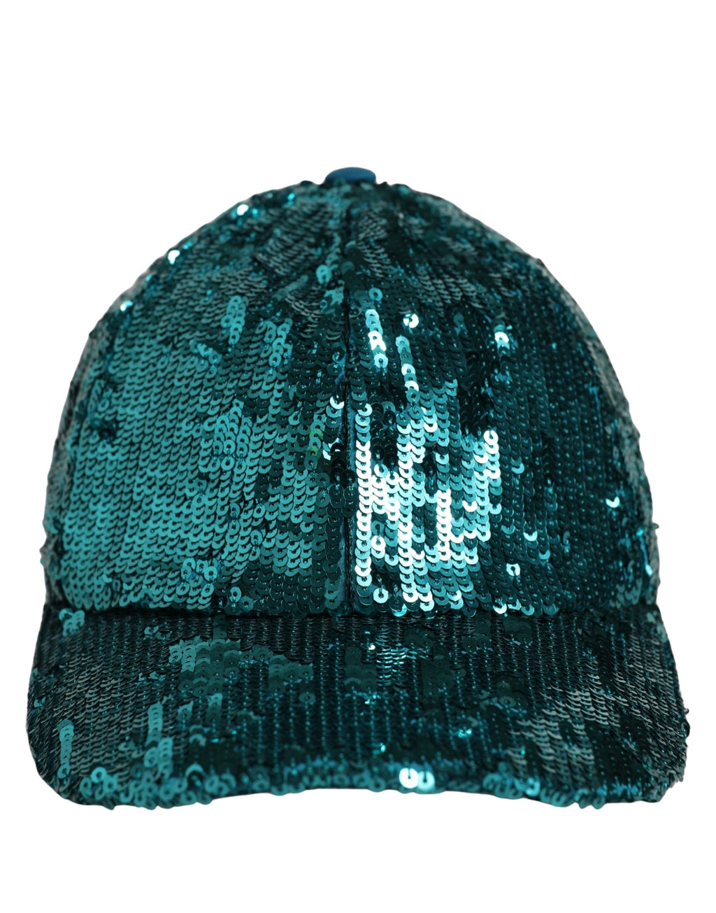 Dolce & Gabbana Herren Baseball Cap aus Baumwolle in Grün mit Pailletten, 6 Bahnen