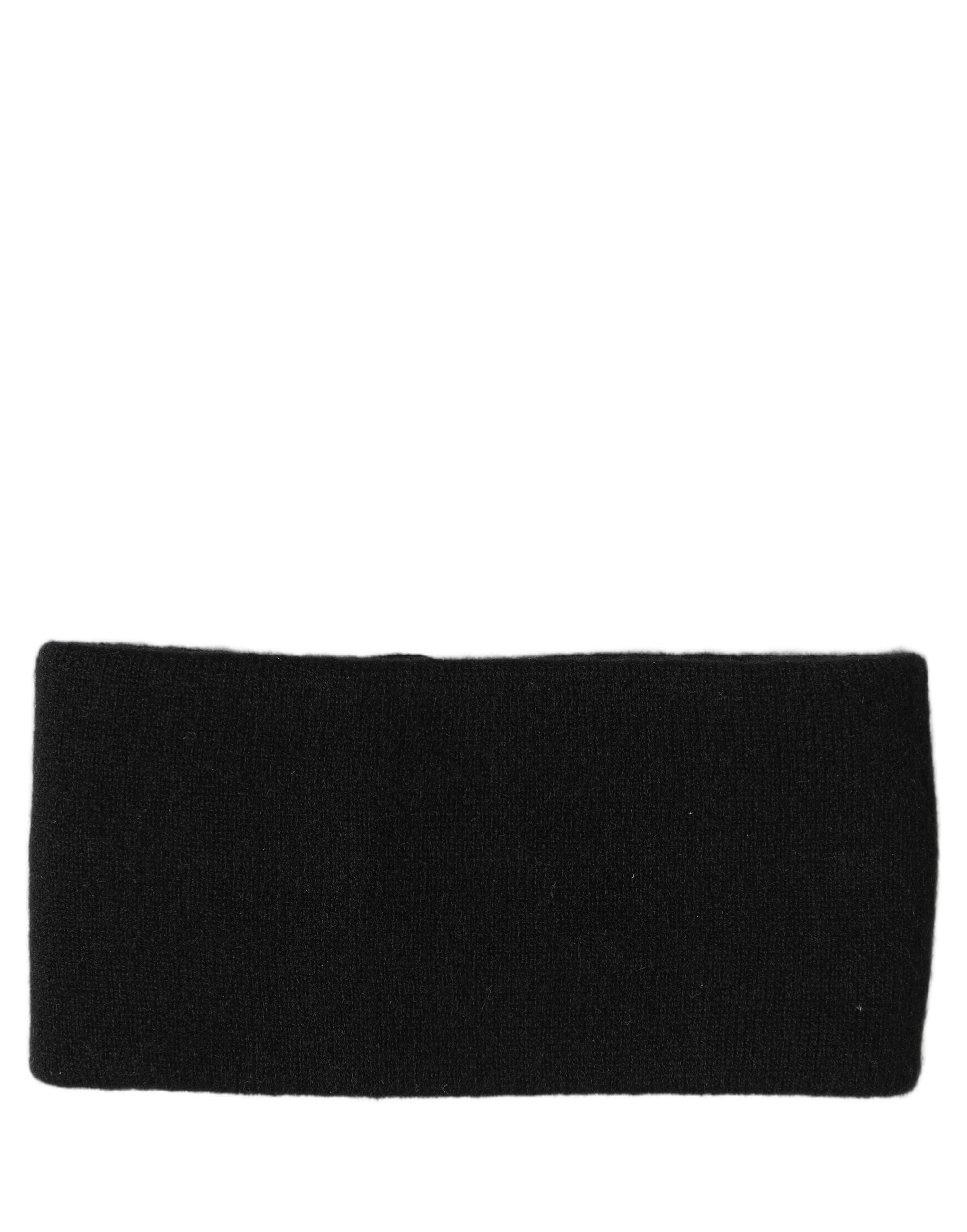 Dolce & Gabbana Herren Stirnband aus schwarzem Kaschmir mit Logo, Einheitsgröße