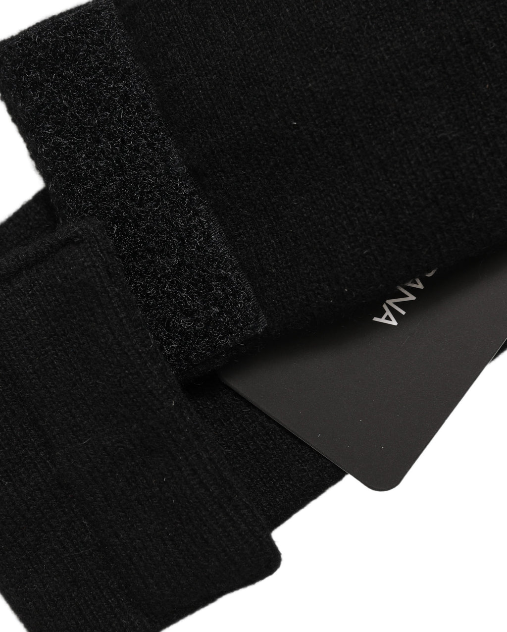 Dolce & Gabbana Herren Stirnband aus schwarzem Kaschmir mit Logo, Einheitsgröße