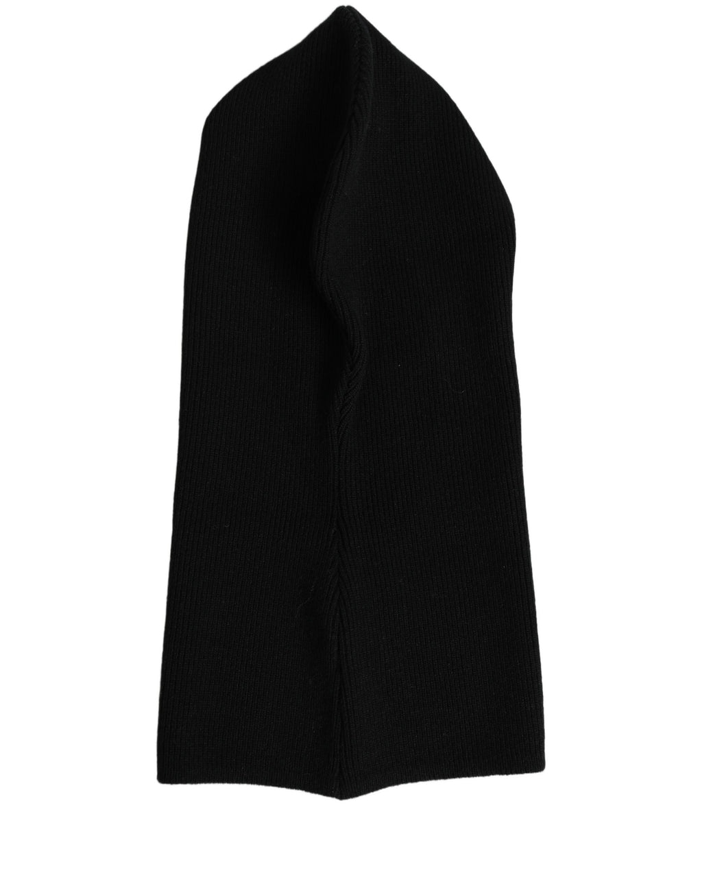 Dolce & Gabbana Herren Schwarze Woll-Rippstrick-Sturmhaube One Size Hut