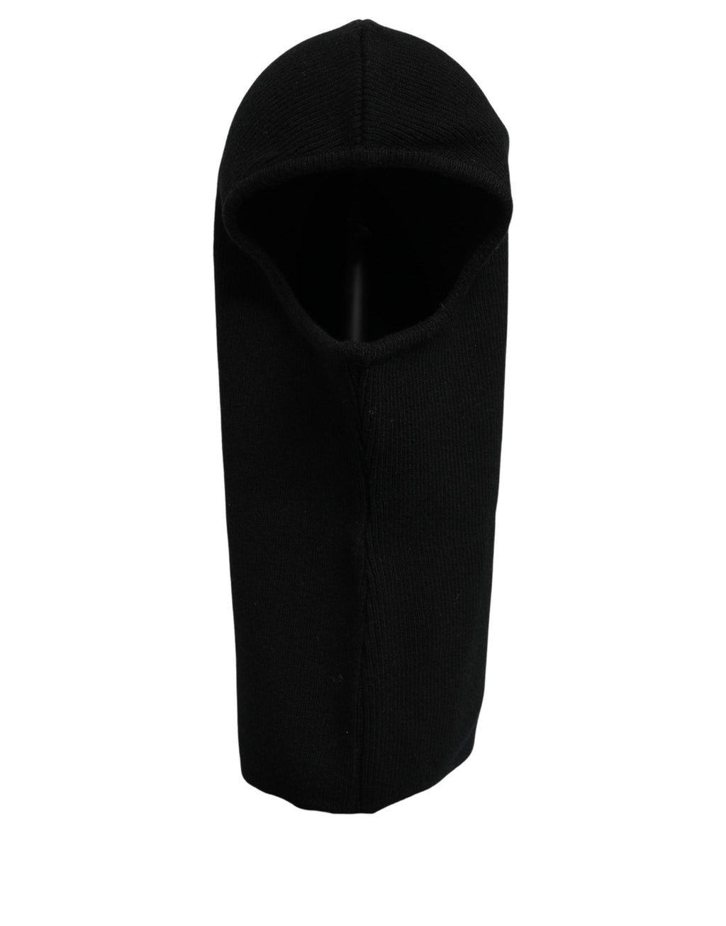 Dolce & Gabbana Herren Schwarze Woll-Rippstrick-Sturmhaube One Size Hut