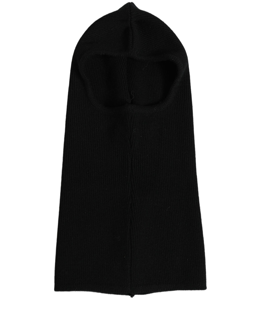 Dolce & Gabbana Herren Schwarze Woll-Rippstrick-Sturmhaube One Size Hut
