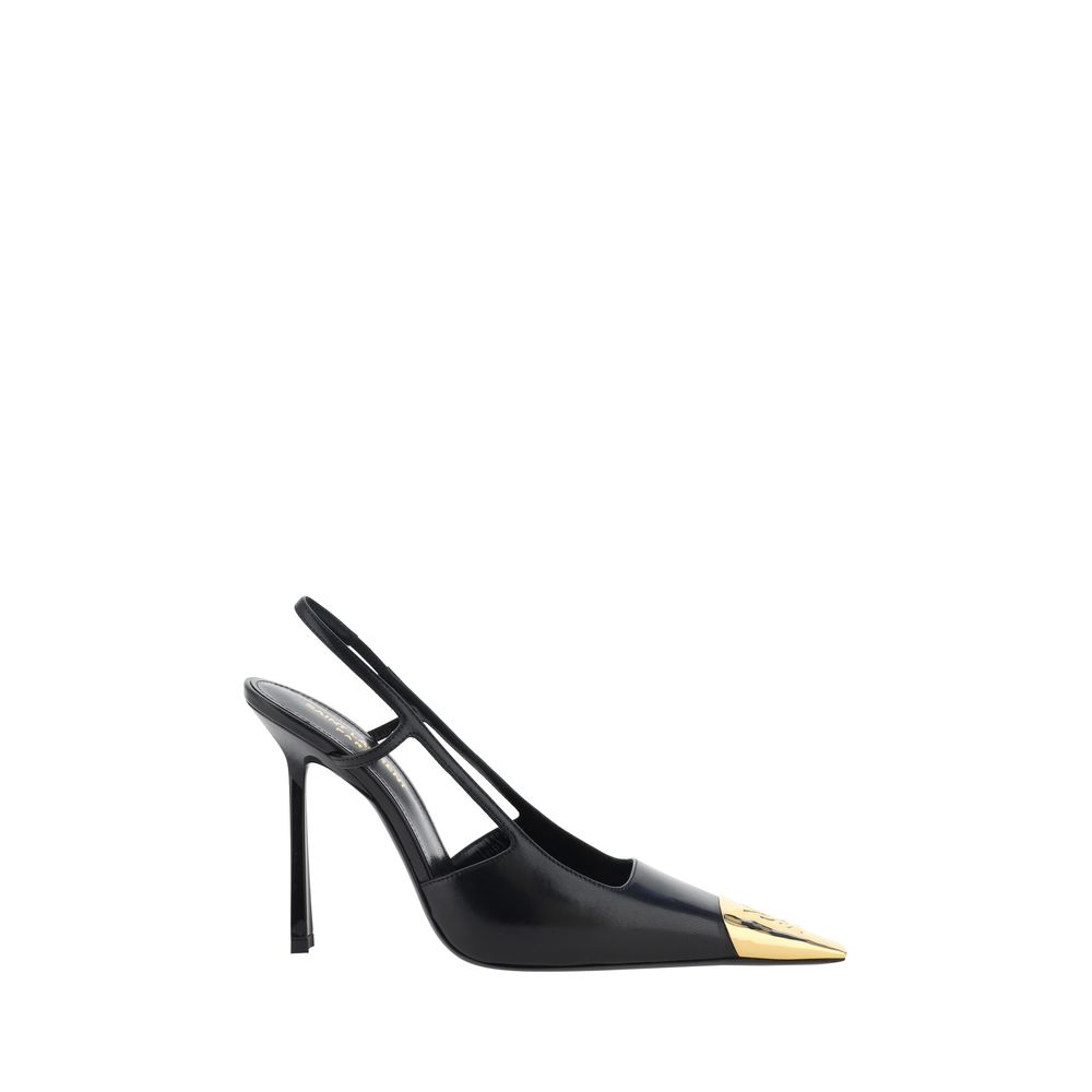 Saint Laurent Schwarze Lammleder Pumps Ovis Aries Aries mit hohem Absatz