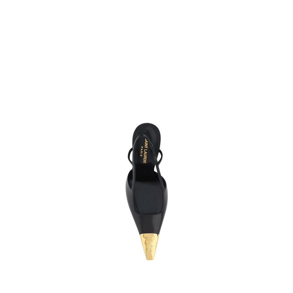 Saint Laurent Schwarze Lammleder Pumps Ovis Aries Aries mit hohem Absatz