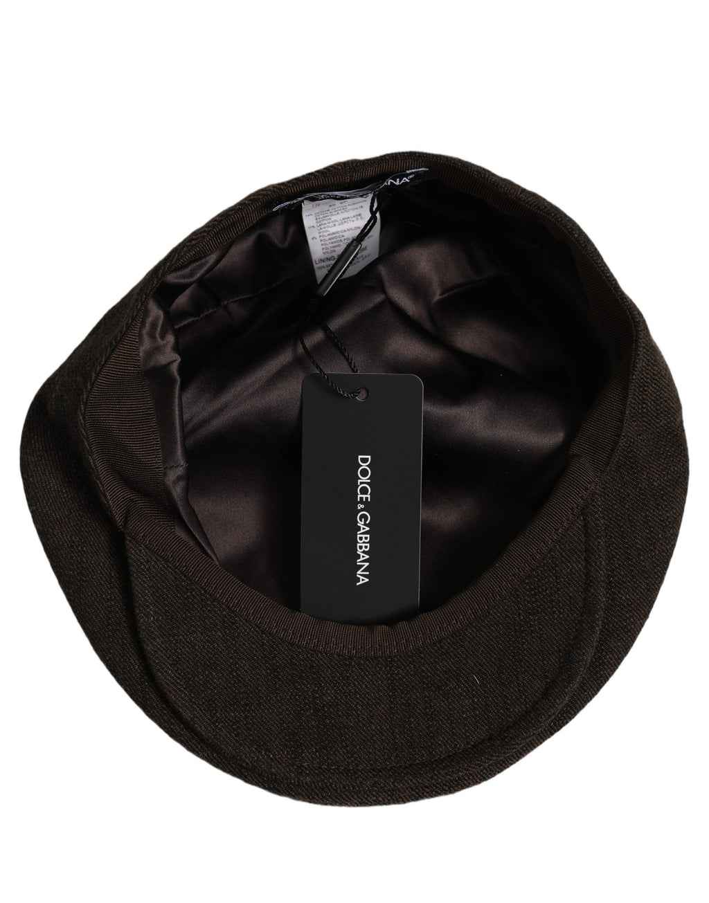 Dolce & Gabbana Herren Schiebermütze aus braunem Baumwollstoff