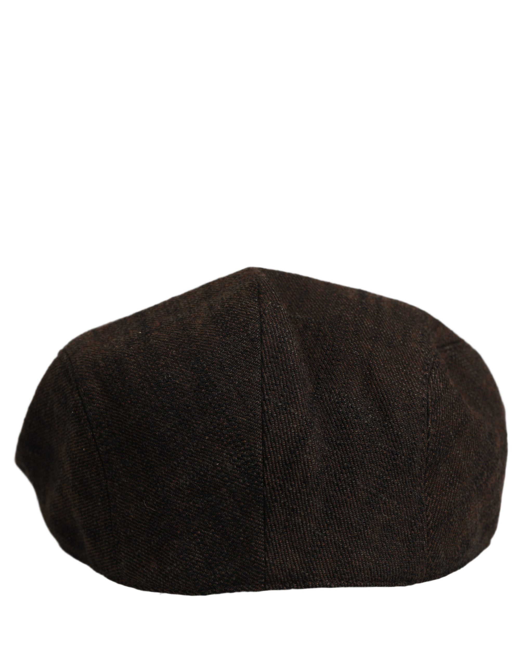 Dolce & Gabbana Herren Schiebermütze aus braunem Baumwollstoff