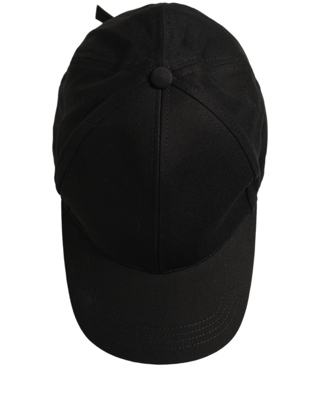Dolce & Gabbana Herren Baseballkappe aus schwarzer Baumwolle, 6-Panel-Design