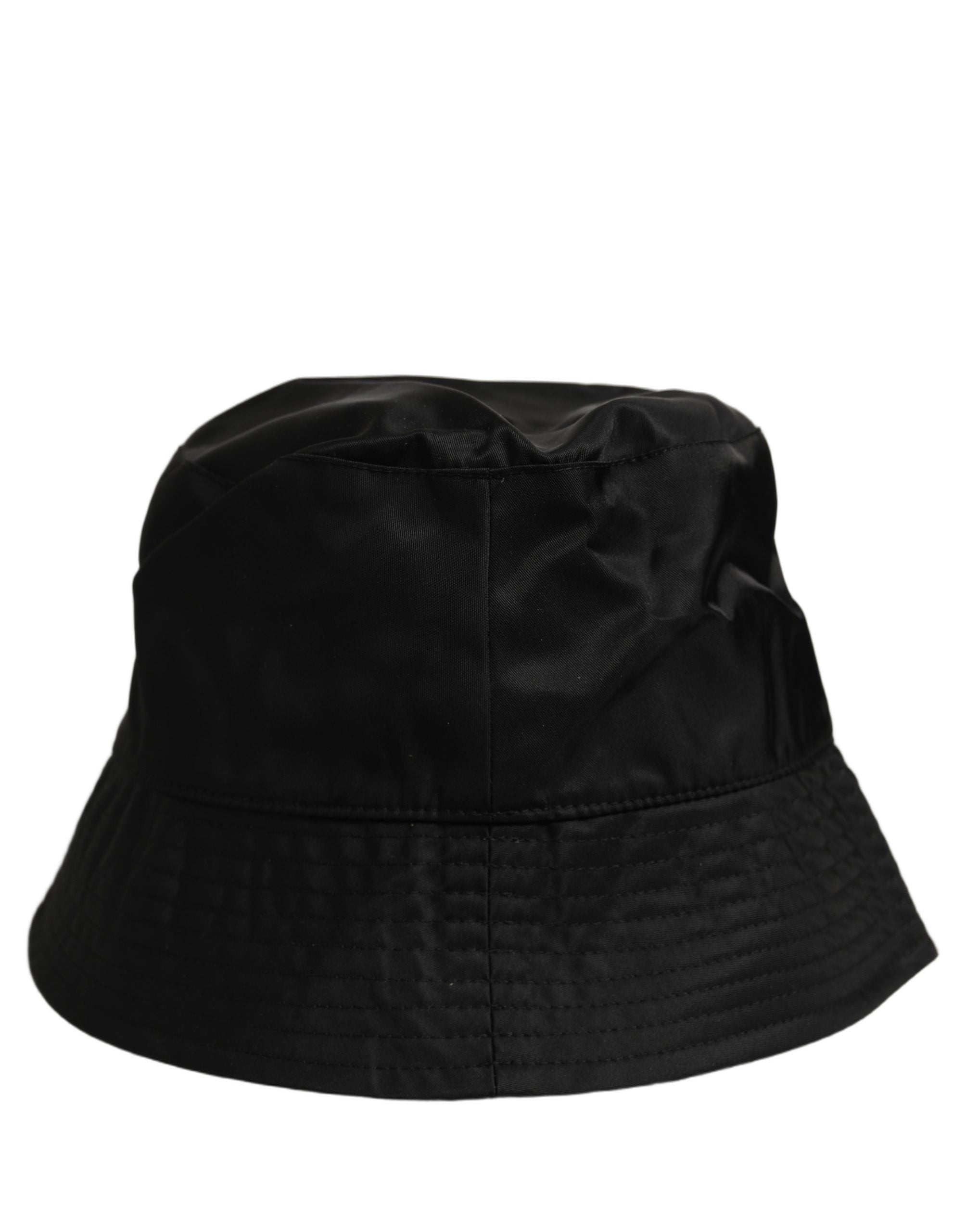 Dolce & Gabbana Herren Schwarzer Nylon Fischerhut mit breiter Krempe
