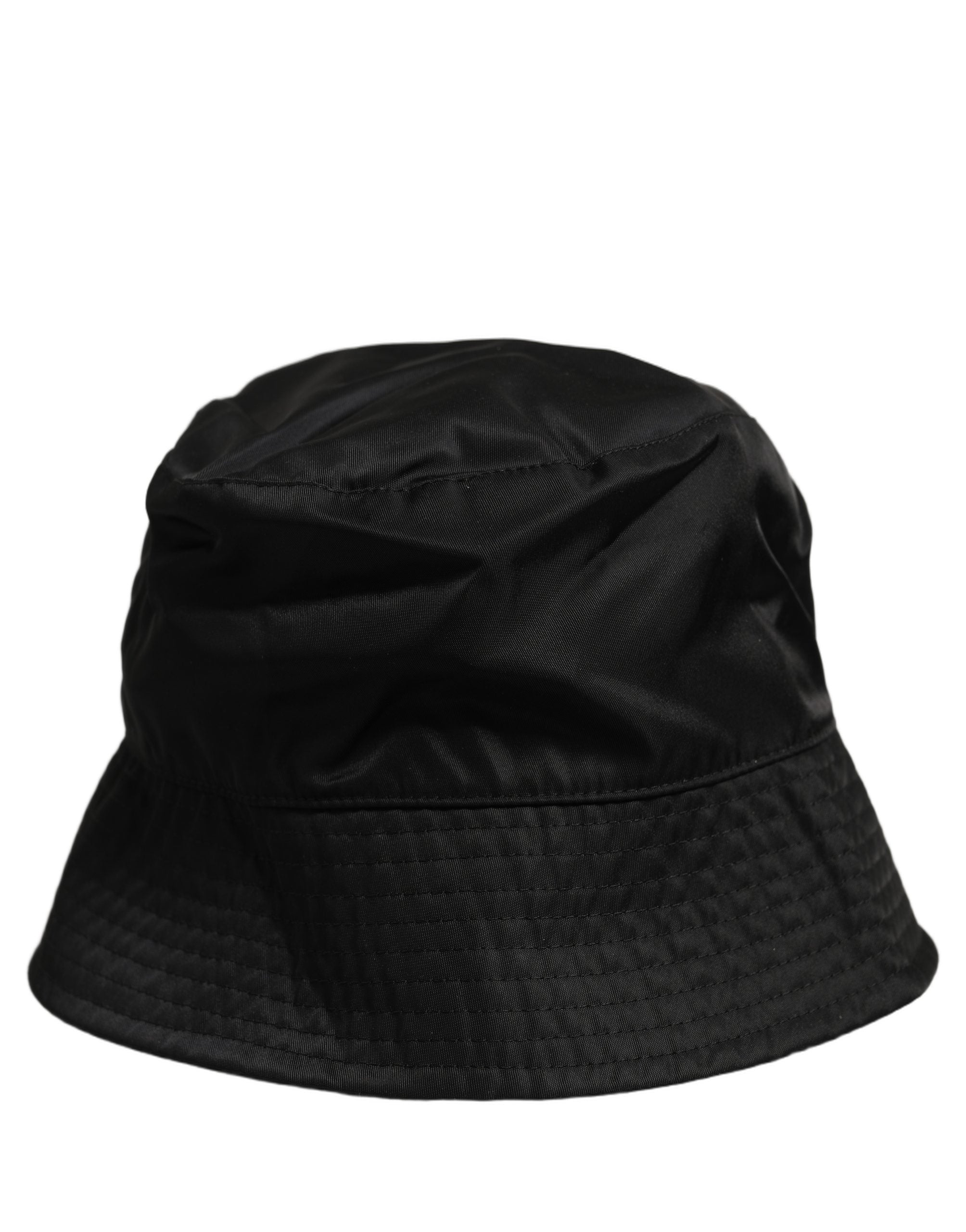 Dolce & Gabbana Herren Schwarzer Nylon Fischerhut mit breiter Krempe
