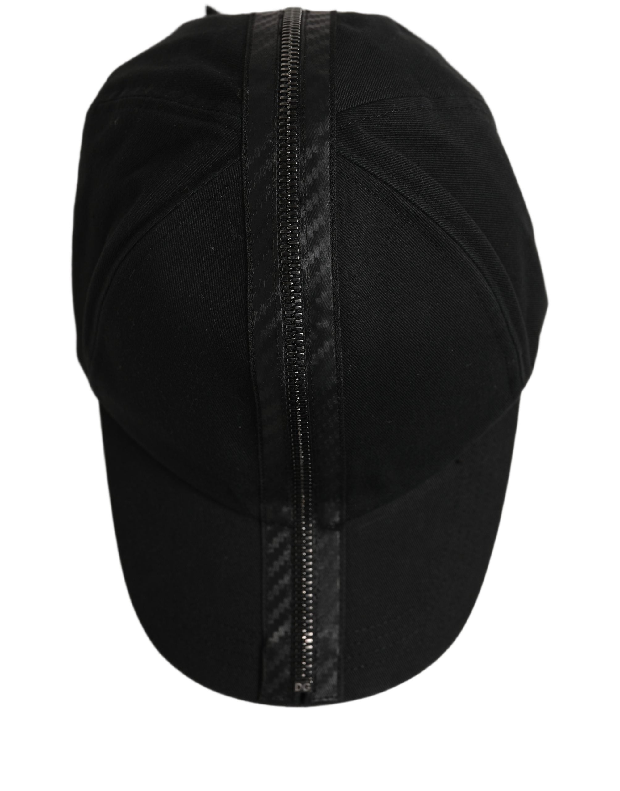 Dolce & Gabbana Herren Baseball Cap aus schwarzer Baumwolle, 6-Panel-Design