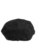 Dolce & Gabbana Herren Schwarze Baumwoll Flat Cap Schirmmütze